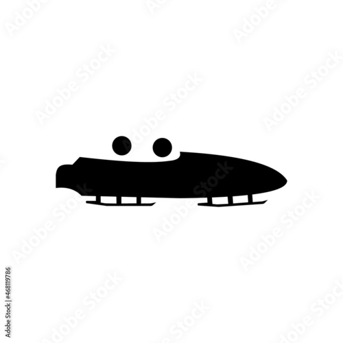 winter sport bobsled vector icons