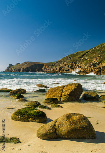 Nanjizal Beach near Lands End in Cornwall, also called Mill Bay