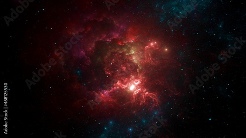 Outer space  stars  galaxies  planets  nebulae. Abstract space  the light of distant stars in the sky