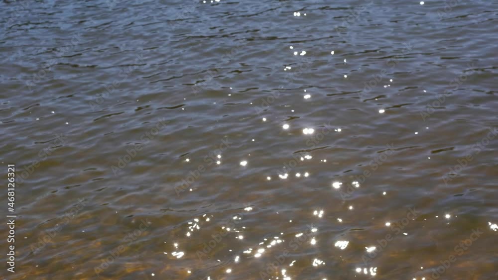 Beautiful blue sparkling sunny river water. Abstract 4k organic video background Beautiful blue sparkling sunny river water. Abstract 4k organic video background