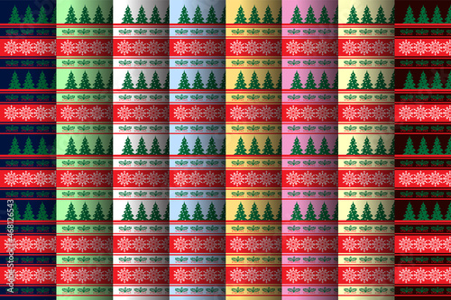 Seamless Christmas Pattern Digital Paper | Christmas Seamless Patterns Vector Set
