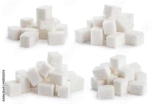 Sugar collection, isolated on white background