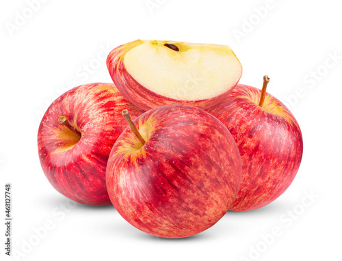 red apple on white background