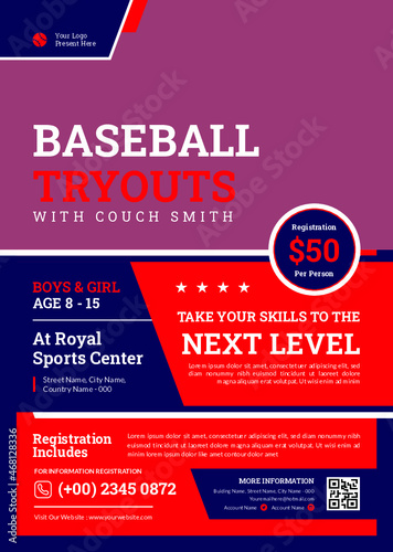 Baseball Tryouts Flyer