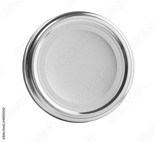The lid of  food tin isolated on a white