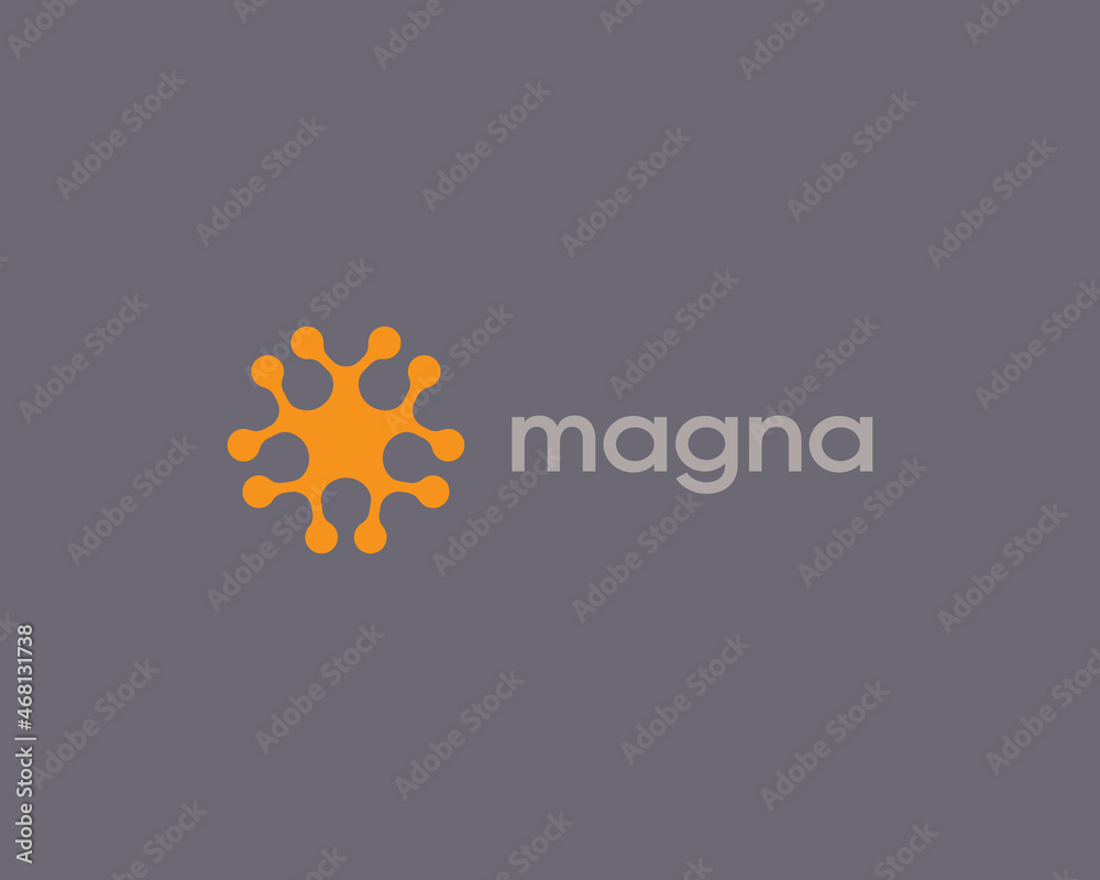 Abstract round logo from connected dots or circles. Creative bacteria, science, energy vector sign symbol mark logotype. Abstract round logo from connected dots or circles. Creative bacteria, science, energy vector sign symbol mark logotype.