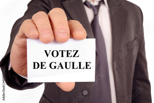 Concept humoristique du Gaullisme avec l'élection présidentielle française