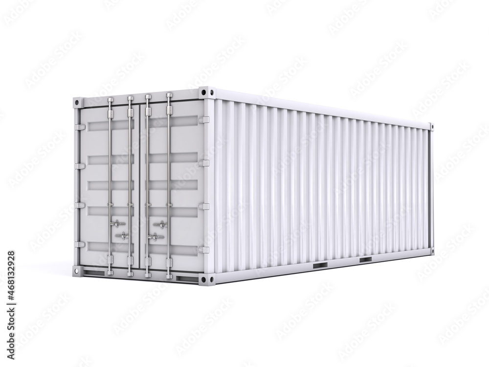 Shipping container isolated on white background 3d rendering Shipping container isolated on white background 3d rendering