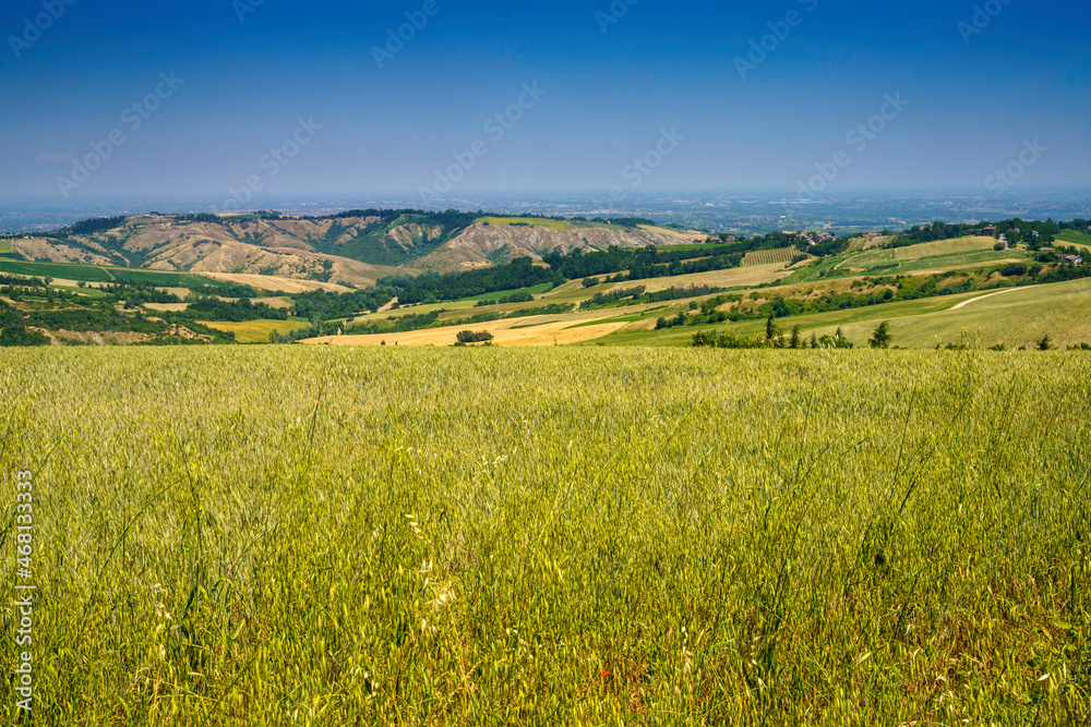 Country landscape near Meldola and Predappio, Emilia-Romagna