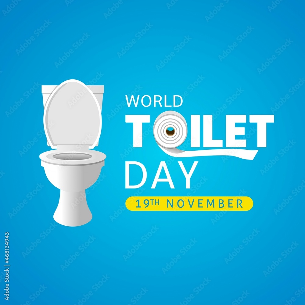 Vetor de World toilet day theme template. Vector illustration. Suitable