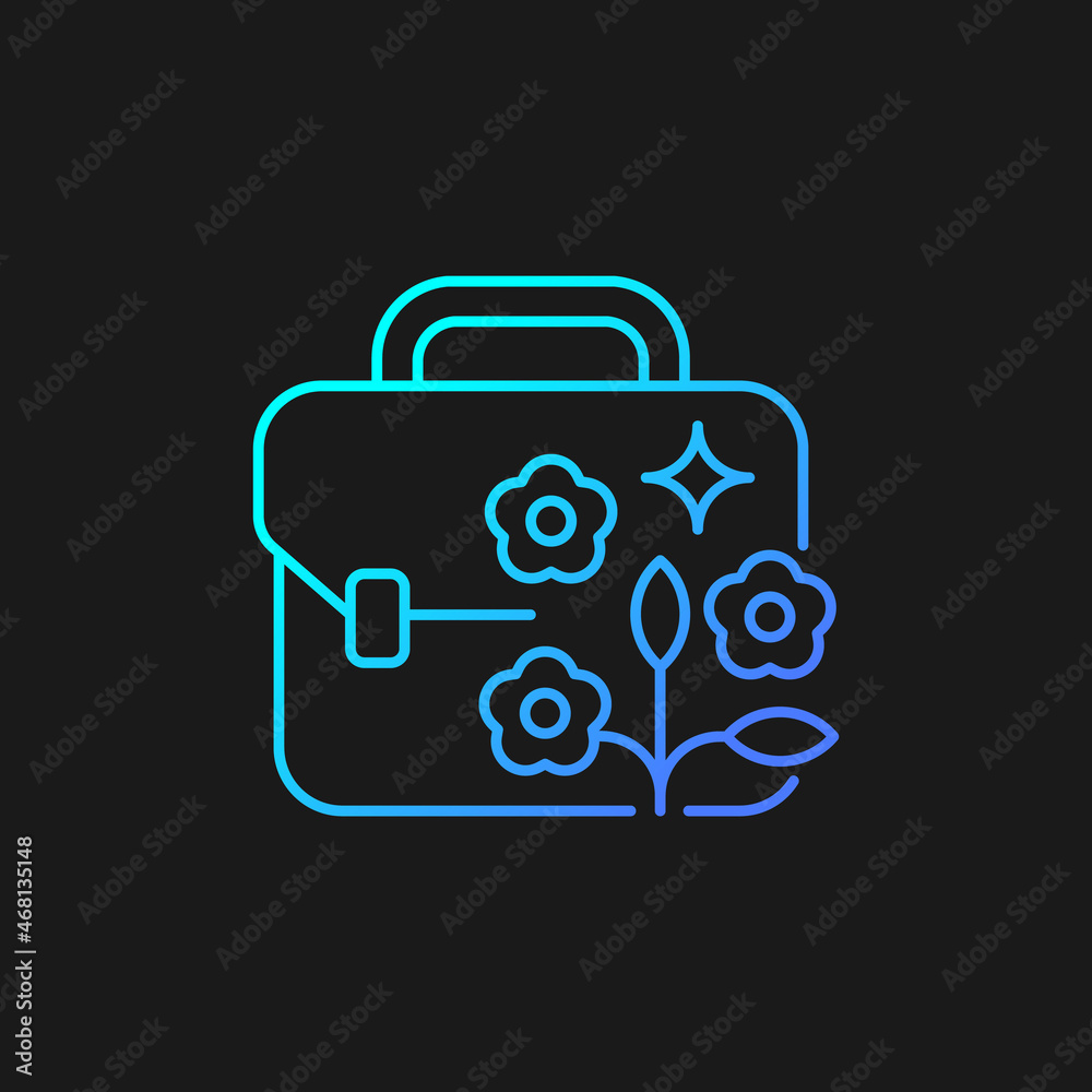 Thriving small business gradient vector icon for dark theme. Company prosperity. Great performance and success. Thin line color symbol. Modern style pictogram. Vector isolated outline drawing Thriving small business gradient vector icon for dark theme. Company prosperity. Great performance and success. Thin line color symbol. Modern style pictogram. Vector isolated outline drawing