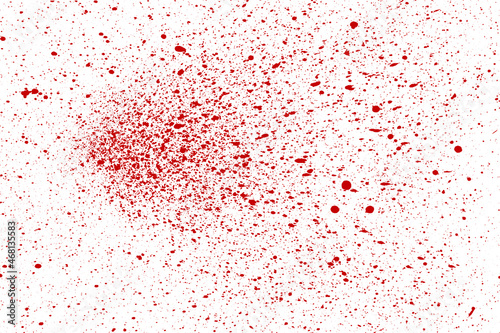 Blood drops and splatters. Splashing red paint. Halloween bloody background. Ink blots grunge texture.