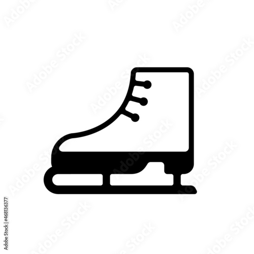 Ice skating ( skate shoe ) vector icon illustration