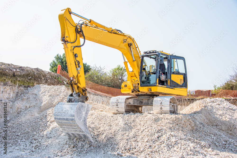excavator at work excavator at work