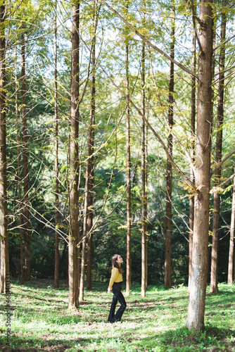 森を散策する女性 © peach100