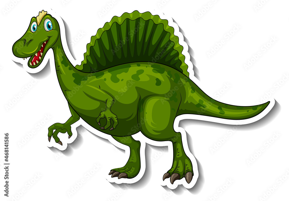 Spinosaurus dinosaur cartoon character sticker Spinosaurus dinosaur cartoon character sticker
