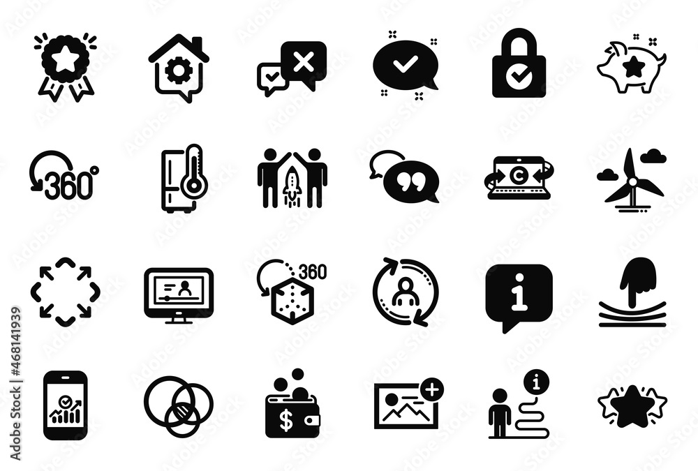 Vector Set of Technology icons related to Password encryption, Windmill turbine and Partnership icons. Refrigerator, Work home and Star signs. Euler diagram, Augmented reality and Maximize. Vector Vector Set of Technology icons related to Password encryption, Windmill turbine and Partnership icons. Refrigerator, Work home and Star signs. Euler diagram, Augmented reality and Maximize. Vector