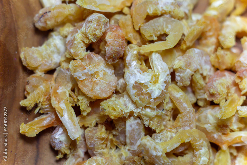 Pile of Dried shrimp with a little shell, food preservation.Macro photography,Texture of dried sea food.Homemade,Product of Thailand. Pile of Dried shrimp with a little shell, food preservation.Macro photography,Texture of dried sea food.Homemade,Product of Thailand.