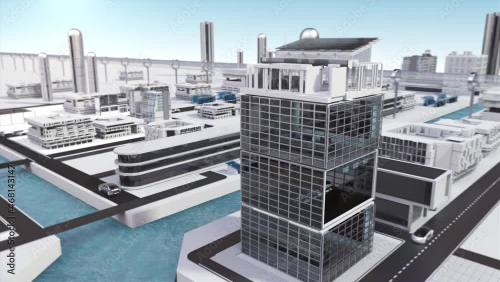 Future smart city with electric vehicles and hyper-loop train. drones taxi flying. future transportation. 4k animation. Future smart city with electric vehicles and hyper-loop train. drones taxi flying. future transportation. 4k animation.