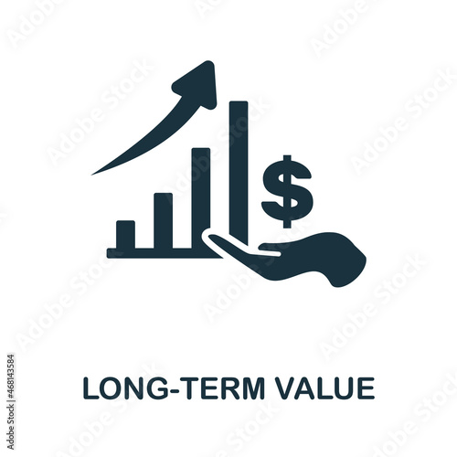 Long-Term Value icon. Monochrome sign from digital transformation collection. Creative Long-Term Value icon illustration for web design, infographics and more