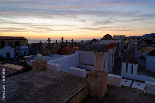 sunset over the bonifacio cemetery