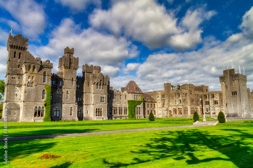 Amazing architecture of the Ashford castle in Co. Mayo, Ireland