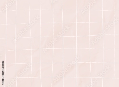 White grid on beige or pastel pink background. Hand drawn texture, backdrop, cover, banner. 
