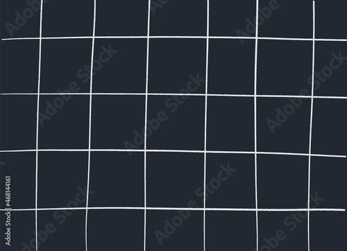 White grid on black or dark blue background. Hand drawn texture  vector backdrop  cover  banner.