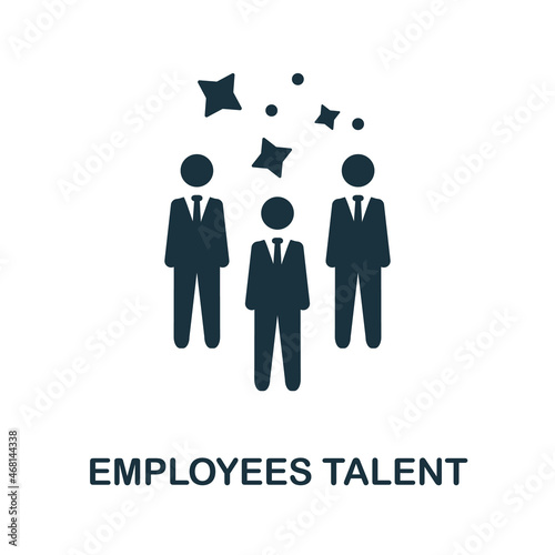 Employees Talent icon. Monochrome sign from digital transformation collection. Creative Employees Talent icon illustration for web design, infographics and more