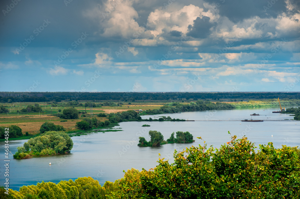 View of the Oka River opposite Konstantinovo, birthplace of the poet Sergei Yesenin