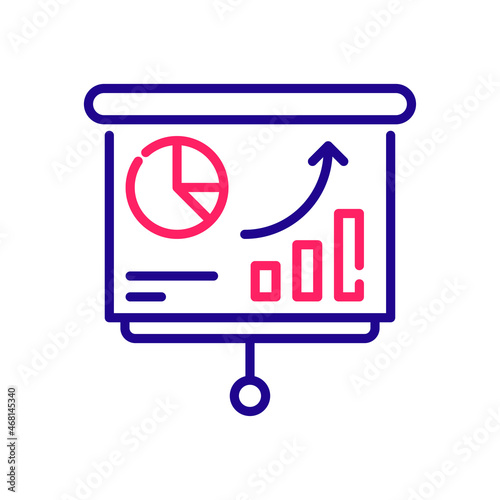 Financial presentation vector 2 colours Icon Design illustration. Web Analytics Symbol on White background EPS 10 File