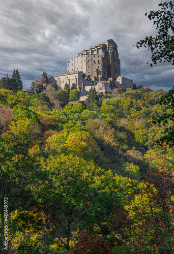 Sacra di San Michele - Saint Michael abbey, the ancient medieval abbey near Tourin in the North of Italy