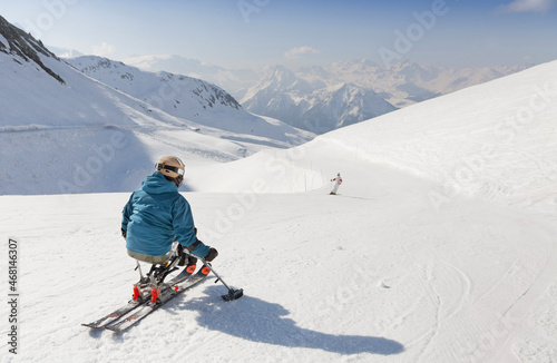 Handiski piste la plagne savoie paradiski alpes