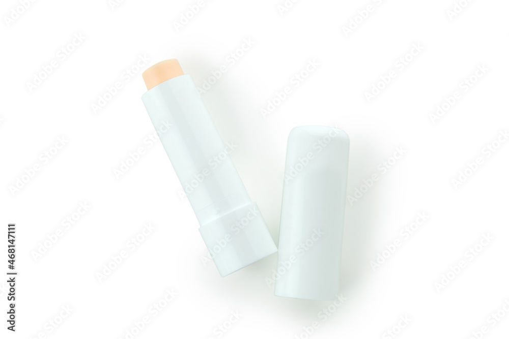 Eco lipstick isolated on white background, close up Eco lipstick isolated on white background, close up