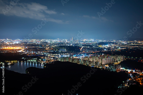 Night view of Daegu City in South Korea. photo