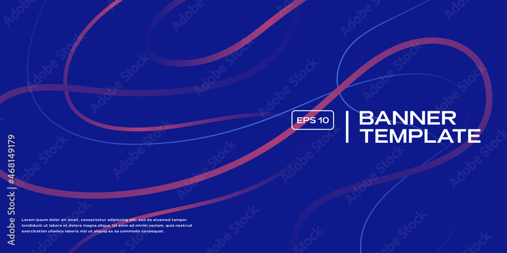 Obraz premium Wavy colorful lines background. Abstract landing page template.