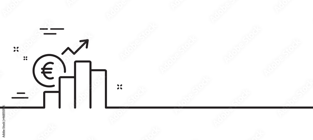 Euro rates line icon. Currency exchange sign. Money trade symbol. Minimal line illustration background. Euro rate line icon pattern banner. White web template concept. Vector Euro rates line icon. Currency exchange sign. Money trade symbol. Minimal line illustration background. Euro rate line icon pattern banner. White web template concept. Vector