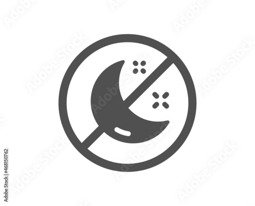 Insomnia quality icon. No sleep sign. Night sleeplessness symbol. Classic flat style. Quality design element. Simple insomnia icon. Vector