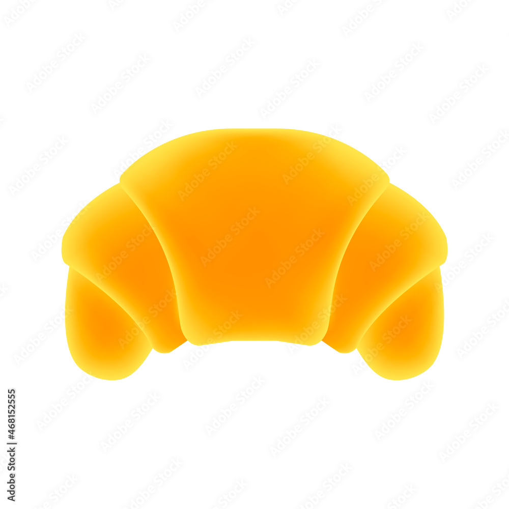Croissant icon, stock vector, logo isolated on a white background. Illustration Croissant icon, stock vector, logo isolated on a white background. Illustration