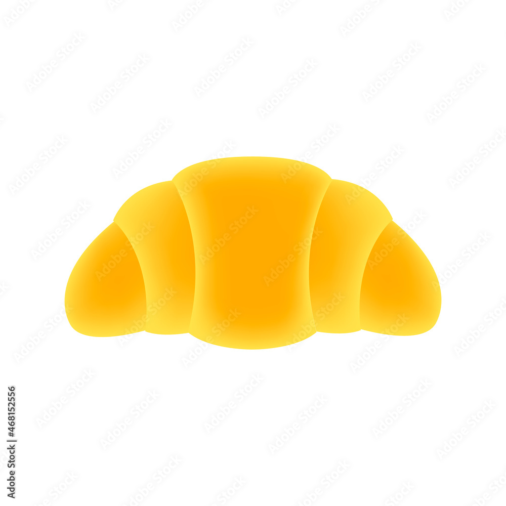 Croissant icon, stock vector, logo isolated on a white background. Illustration Croissant icon, stock vector, logo isolated on a white background. Illustration