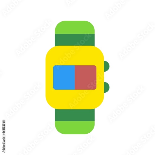 Digital Watch Flat Vector Icon Design