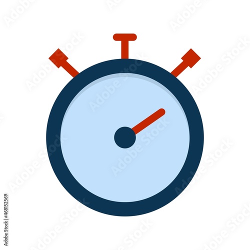 Stop Watch Flat Vector Icon Design