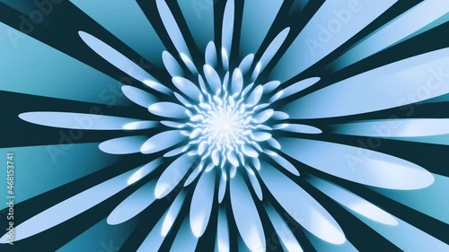 Abstract Blue Background with Radial Curve Streaks Loop Animation photo