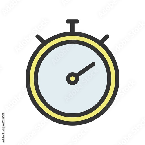 Stop watch Filled Vector Icon Design