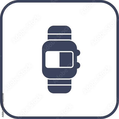  Digital Watch Glyph Round Corner Vector Icon Design
