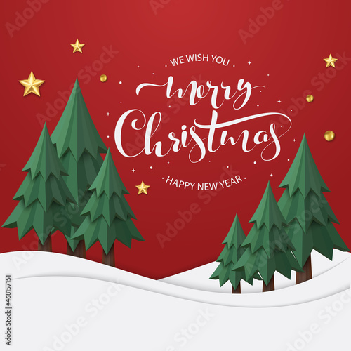 Merry Christmas banner with product display cylindrical shape