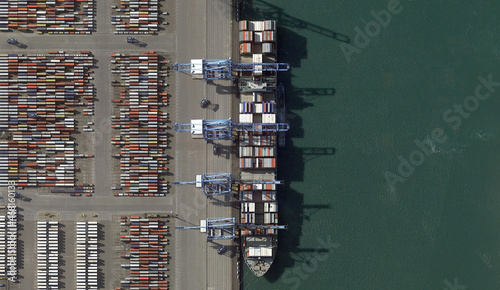 Rotterdam Port Shipping Ships and Containers in Rotterdam, Netherlands