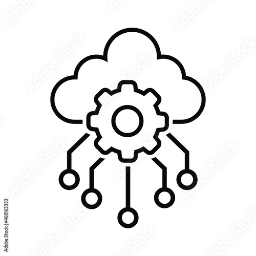 IOT icon vector. cloud service illustration sign. smart digital stmbol or logo.