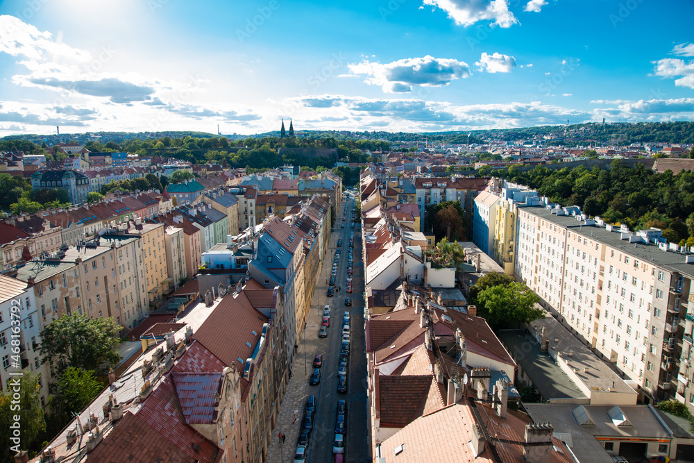 aerial view on the old town of Prague
