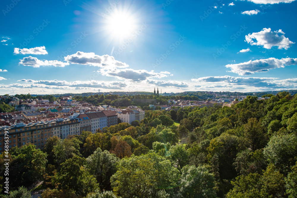 aerial view on the old town of Prague